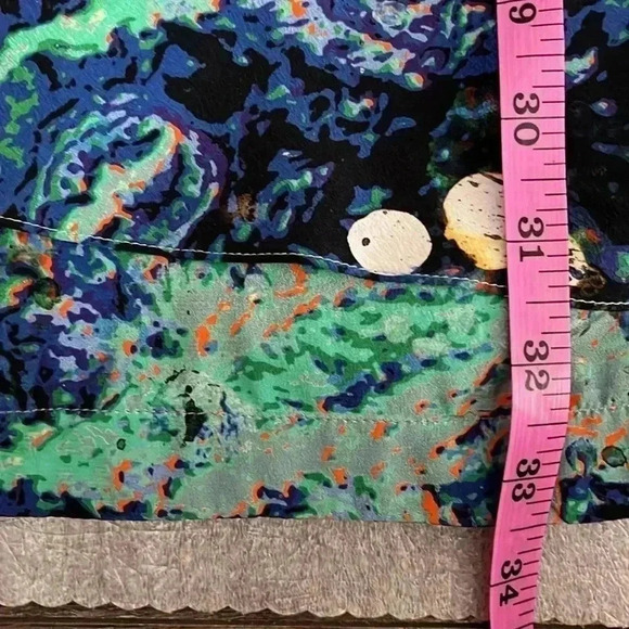 ❤️Host  Picks❤️[S]Rebecca Minkoff Silk Mystic Garden Print S/S Mid Dress - Picture 10 of 12